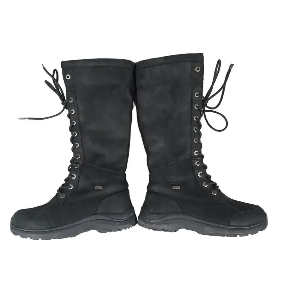 UGG Adirondack III Tall Waterproof Boots Leopard Black Winter Snow Fashion